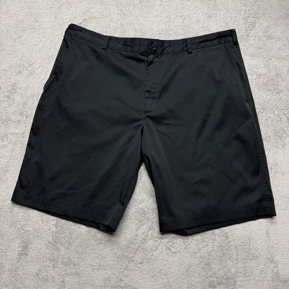 Nike Golf Fit Dry Chino‎ Flat Front Shorts Mens Black Measured 42x11 Training